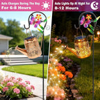 Rustic Butterfly Solar Lanterns for Garden, Waterproof LED