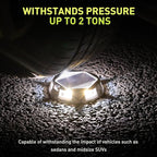 12-Pack White Solar Deck Lights, Outdoor LED