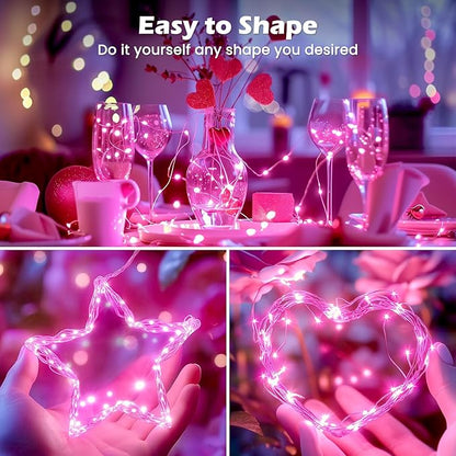 5-Pack Christmas LED String Lights, Waterproof Timer Lights