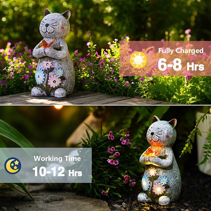 Butterfly Solar Lawn Figurine Light, Waterproof