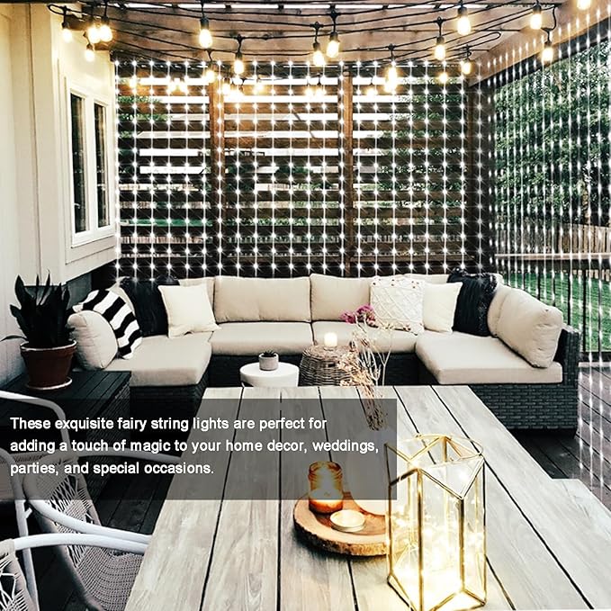 6ft LED Patio String Lights, Waterproof Outdoor