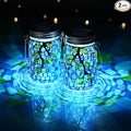 Mosaic Solar Hanging Lanterns 2-Pack, Decorative Porch Decor