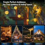 Christmas String Lights, 22ft 50 LED Waterproof Twinkle Lights