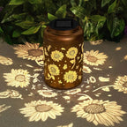Sunflower Solar Yard Lanterns, Metal Waterproof LED