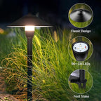 2-Pack Solar Pathway Lights, IP65 Waterproof LED Walkway Lights