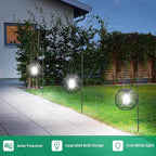 2-Pack Hanging Solar Outdoor Lanterns, Decorative Waterproof LED