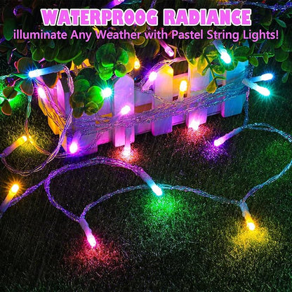 Outdoor String Lights, 8ft Waterproof LED