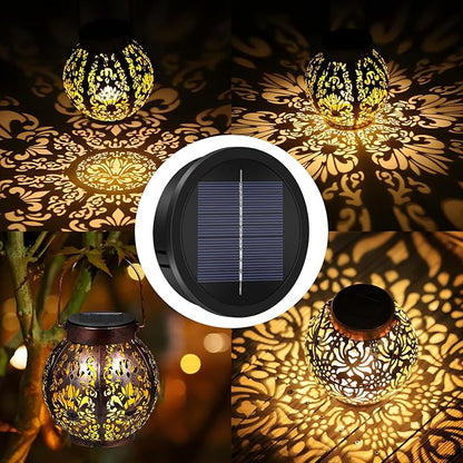HELESIN Replacement Solar Light Parts, 2 Pack Lights Replacement Top,Waterproof Solar Light Inserts for Hanging Lanterns, DIY Box Top DIY Outdoor Garden Patio Decor (Warm Yellow, 3.35in