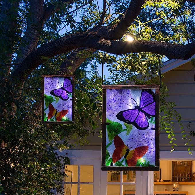 Butterfly Solar Lanterns, Waterproof LED Garden Lights