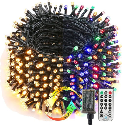 800 LED Christmas Twinkle Lights, 279ft Waterproof for Patio