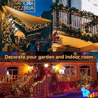 33ft Christmas LED String Lights, Waterproof Timer Lights