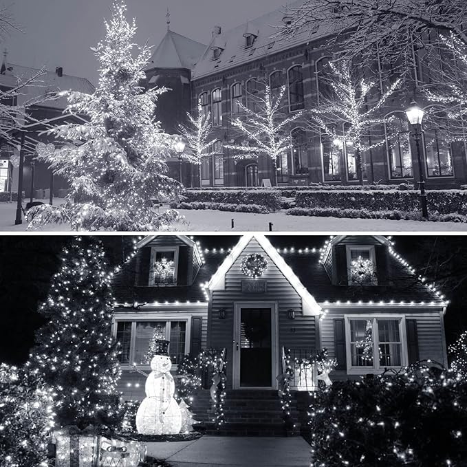 2 Pack 100 LED Fairy Lights Battery Operated with Remote, 33FT Waterproof Twinkle Lights with Timer & 8 Modes, Fairy String Light Outdoor Indoor for Bedroom Classroom DIY Christmas Decor (Cool White)