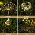 4-Pack Warm White Solar Path Lights, Outdoor Driveway LED