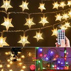 33ft Warm White String Lights for Backyard, Waterproof LED