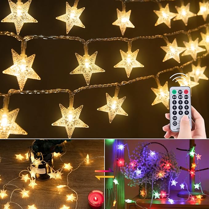 33ft Warm White String Lights for Backyard, Waterproof LED