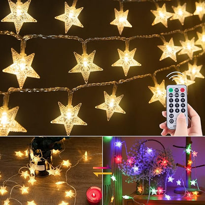 33ft Warm White String Lights for Backyard, Waterproof LED