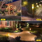 6-Pack Solar Pathway Lights, IP65 Waterproof LED Driveway Lights