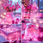 5-Pack Christmas LED String Lights, Waterproof Timer Lights