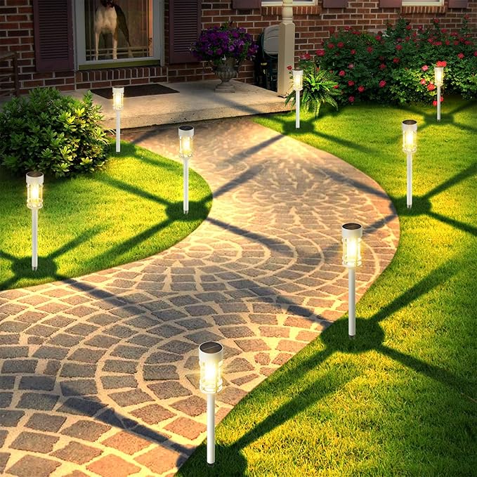 Solar Pathway Lights 8-Pack, Garden LED