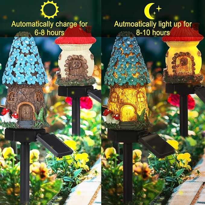 2-Pack Solar Landscape Lights for Driveway