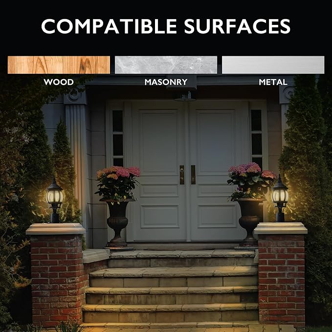 Design House 588004 Outdoor Pier Mount Base for Post Lights Only, Fits 3-Inch Diameter Light Posts, Weather-Resistant Aluminum for Porch, Deck & Patio