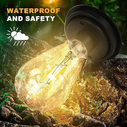 Replacement Solar Light Tops-Solar Light Bulbs for Outside-Solar Lanterns Outdoor Waterproof 2 Pack,One Thing, Three Uses, Multifunctional Size Conversion Or Personalized Hanging