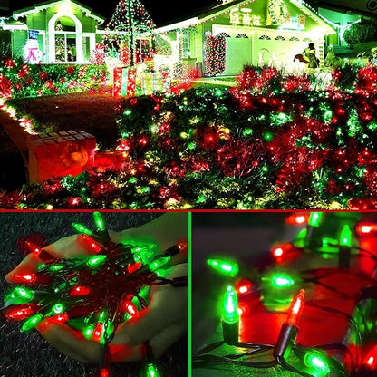 2-Pack Christmas String Lights, 17ft 50 LED Waterproof Twinkle Lights