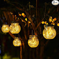 2-Pack Elegant Firefly Solar Lanterns for Porch, Waterproof LED