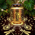 Dragonfly Solar Lantern Set, Rustic Garden Lighting