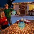 Rustic Backyard Solar Lanterns for Porch, Waterproof LED
