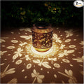 2-Pack Metal Dragonfly Solar Lanterns for Porch, Waterproof LED