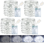 4-Pack Christmas String Lights, 33ft 100 LED Waterproof Twinkle Lights