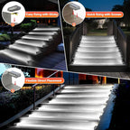 Cool White Solar Wall Lights, Outdoor LED