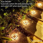 Solar Gutter Lights 4-Pack, Waterproof LED
