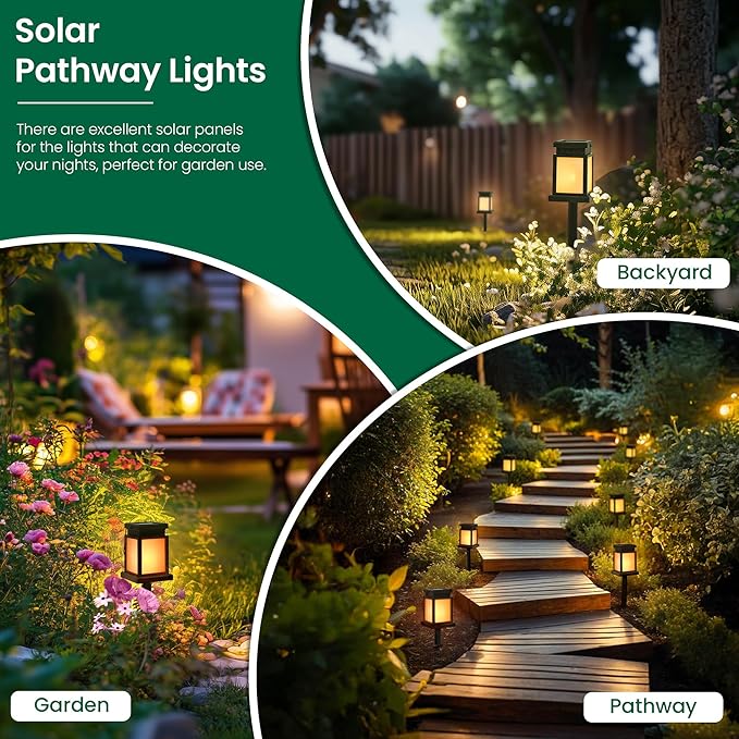 Solar Garden Lanterns 4-Pack, Outdoor Hanging LED Decor