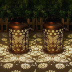 Solar Butterfly Lanterns 2-Pack, Backyard Hanging LED Decor