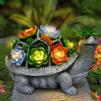 Solar Turtle Statue Light 11.1", Yard Decor