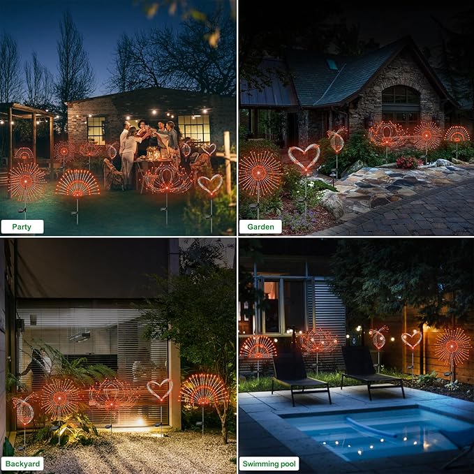Solar Walkway Path Lights 2-Pack, Waterproof