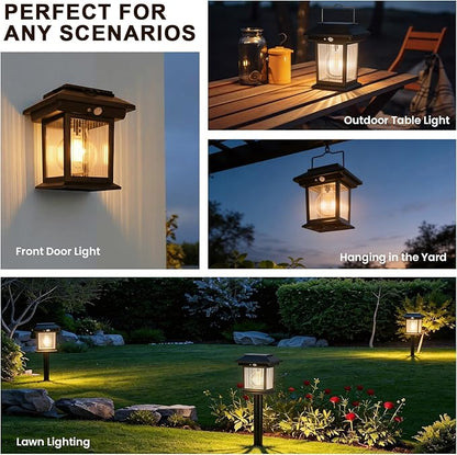 Solar Pathway Lights Outdoor, 6 Pack Bright Solar Lights Outdoor, 3 Auto Modes On/Off, IP65 Waterproof Solar Garden Lights Powered Landscape Lighting for Yard Pathway Landscape Path Patio Camp