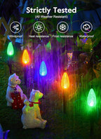 7ft Christmas LED String Lights, Waterproof Timer Lights
