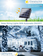 Cool White Christmas Lights 2-Pack, 144ft LED 8-Mode