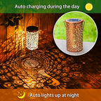 Peacock Solar Yard Lanterns, Classic Waterproof LED