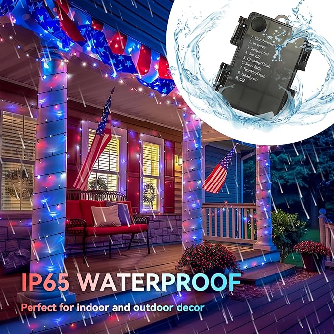 33ft White Outdoor Edison String Lights, Weatherproof