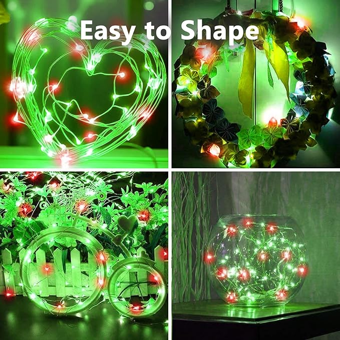 4-Pack 240 LED Christmas Twinkle Lights, 80ft Waterproof for Porch