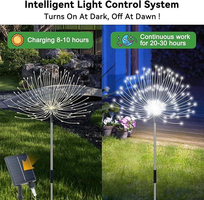 4-Pack Solar Pathway Lights, Waterproof LED Driveway Lights