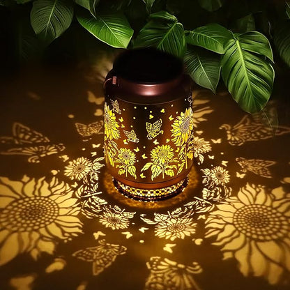 Sunflower Gifts for Women Sunflower Solar Lantern Birthday Gifts Mothers Day Gifts for Mom Grandma Sister Friend Garden Decor Metal Solar Hanging Lights Outside Decor for Yard Patio Porch Landscape