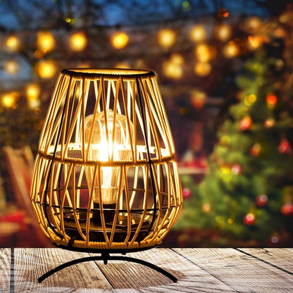 2PK Solar Lanterns Outdoor, Solar Hanging Lantern Lights with Stand Decorative Table Lamp for Garden Patio Courtyard Lawn