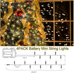 Christmas Fairy Lights, 5ft Battery Twinkle Lights