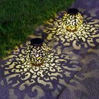 2-Pack Decorative Garden Solar Lanterns for Outdoor, Waterproof LED