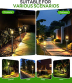 8-Pack IP65 Solar Landscape Lights for Yard